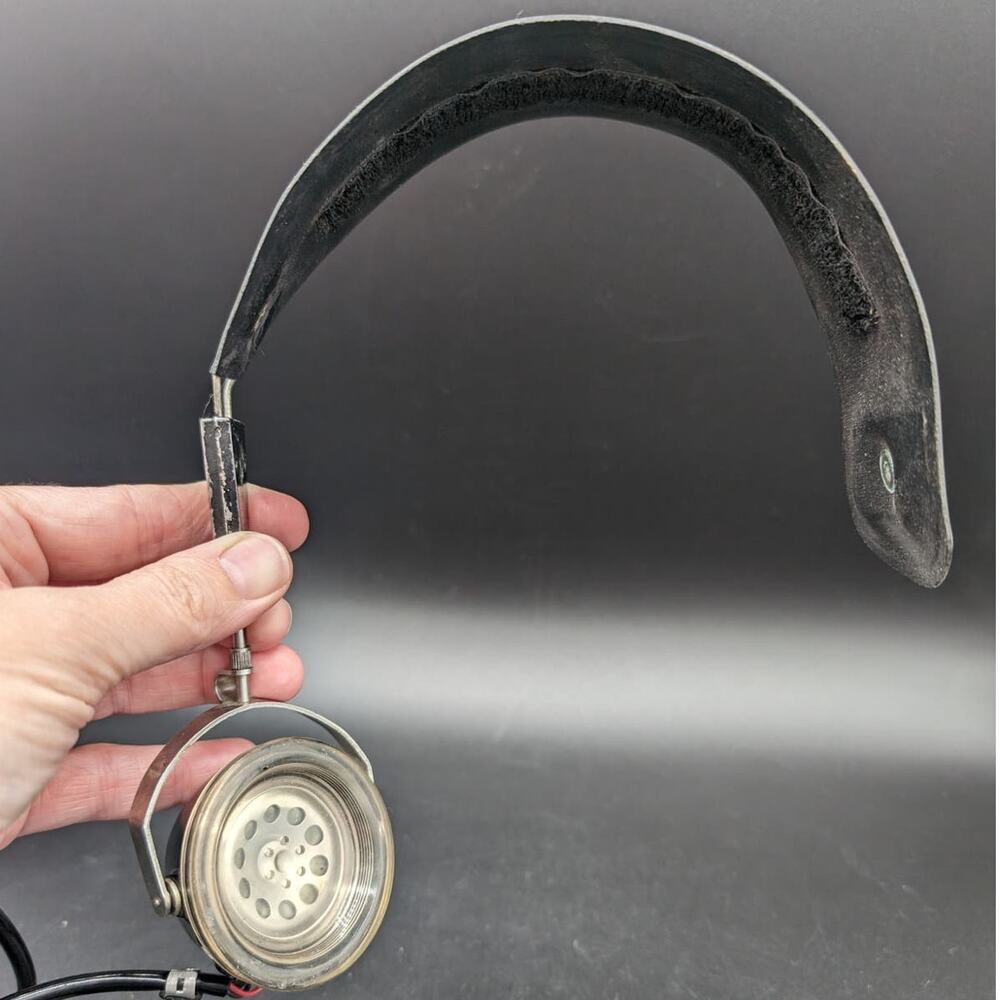 Vintage plug in Linemans Headset Phone line repair Not tested For Parts only